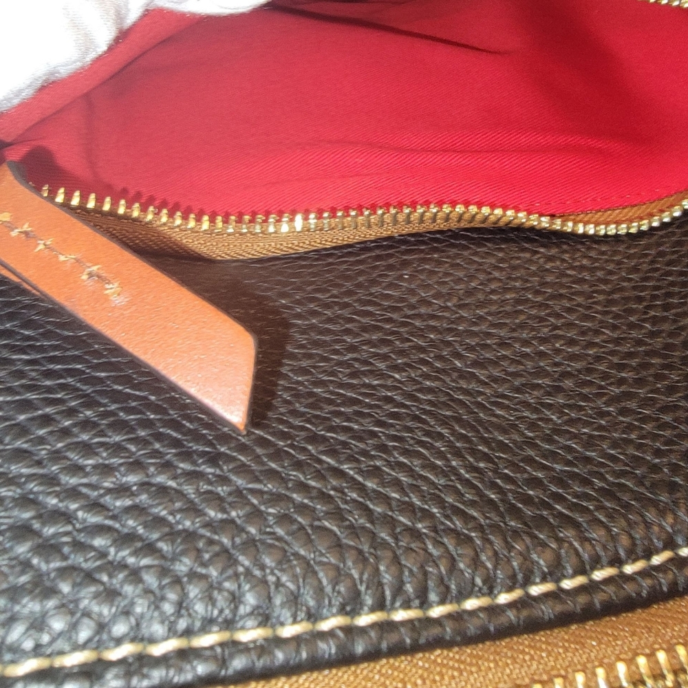 Dooney & Bourke Black and Brown Crossbody Bag/Dust Bag Included - Picture 4 of 11